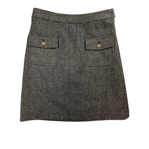 Brooks Brothers Red Fleece 1818 Wool Chevron Skirt Pockets Lined Womens 2